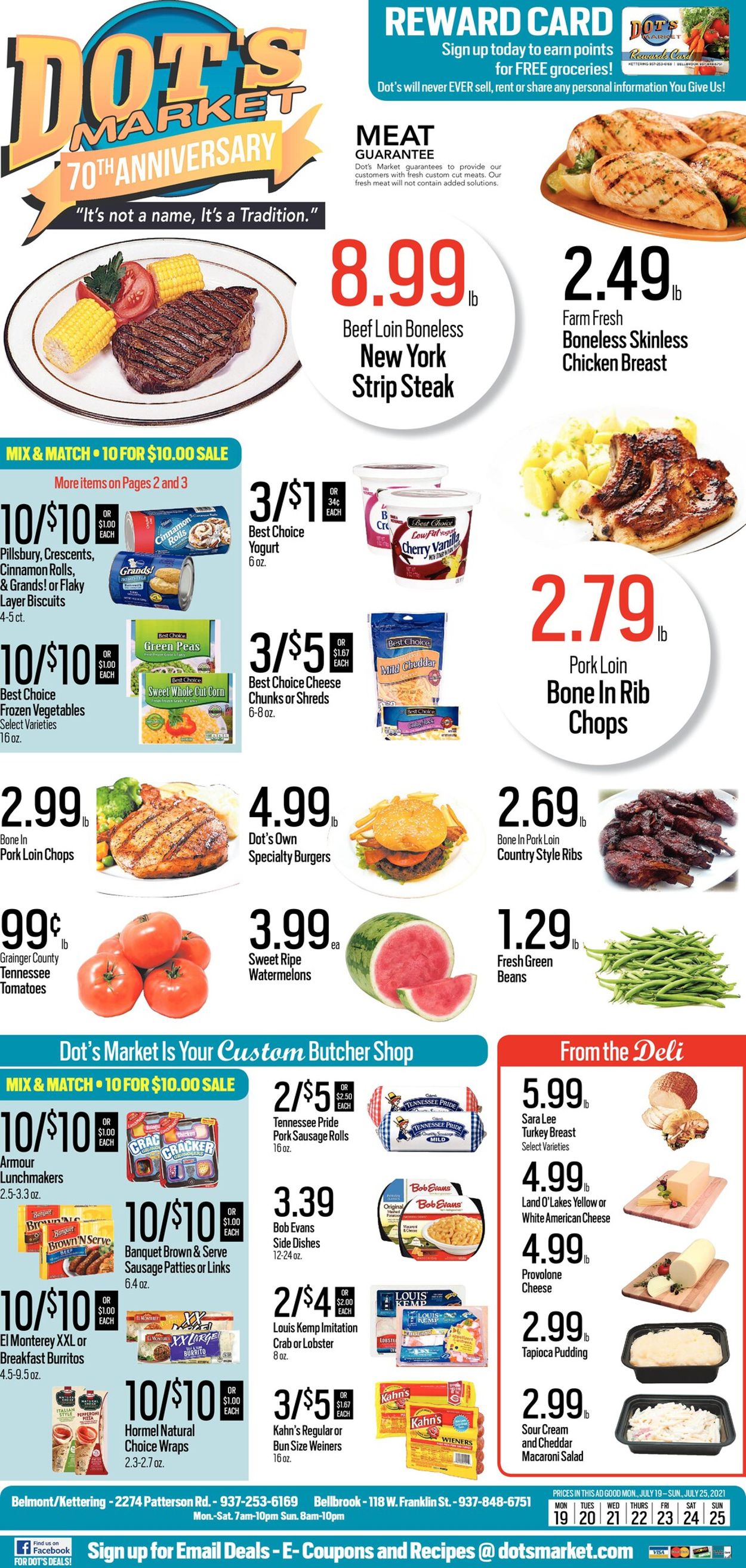 Dot's Market Ad from 07/19/2021