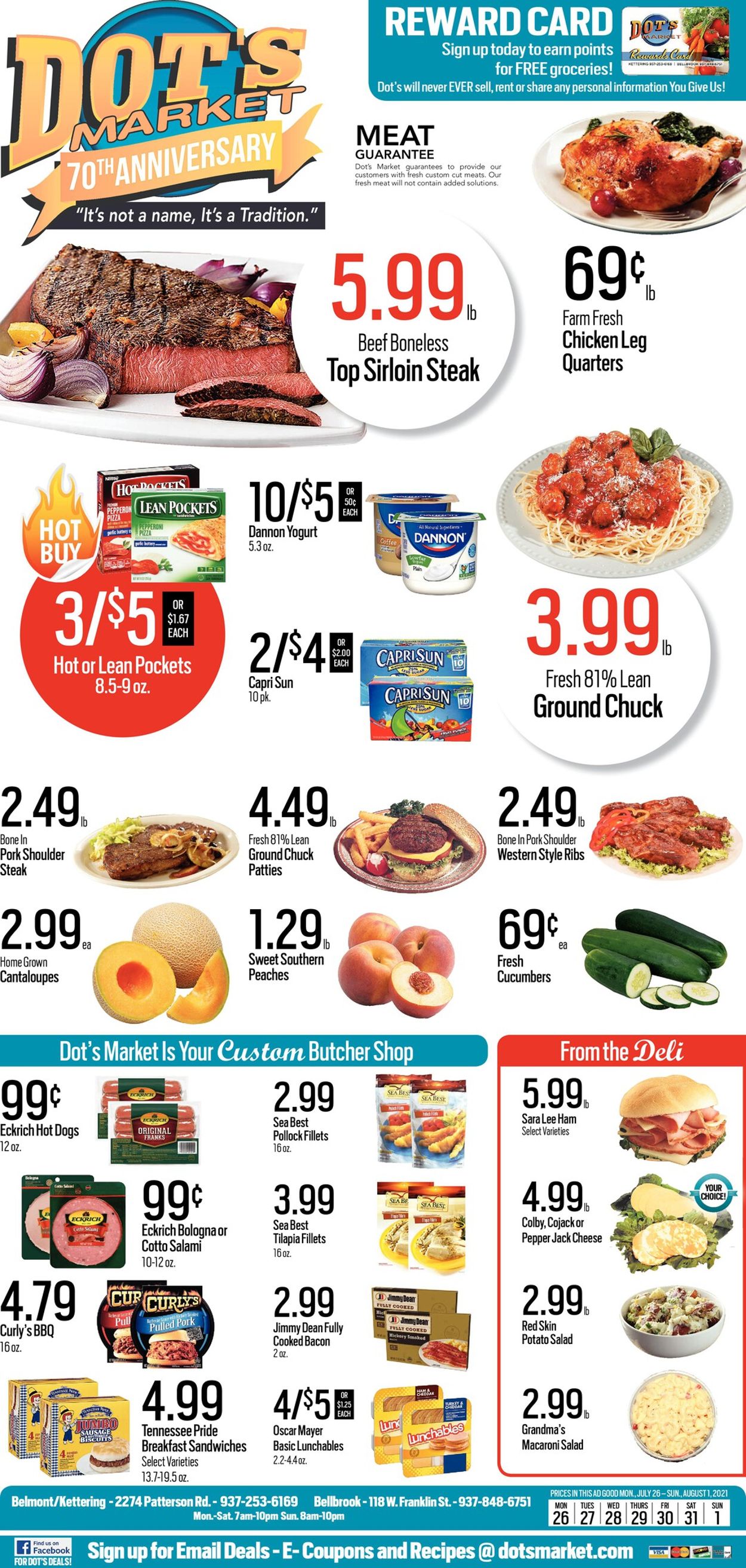 Dot's Market Ad from 07/26/2021
