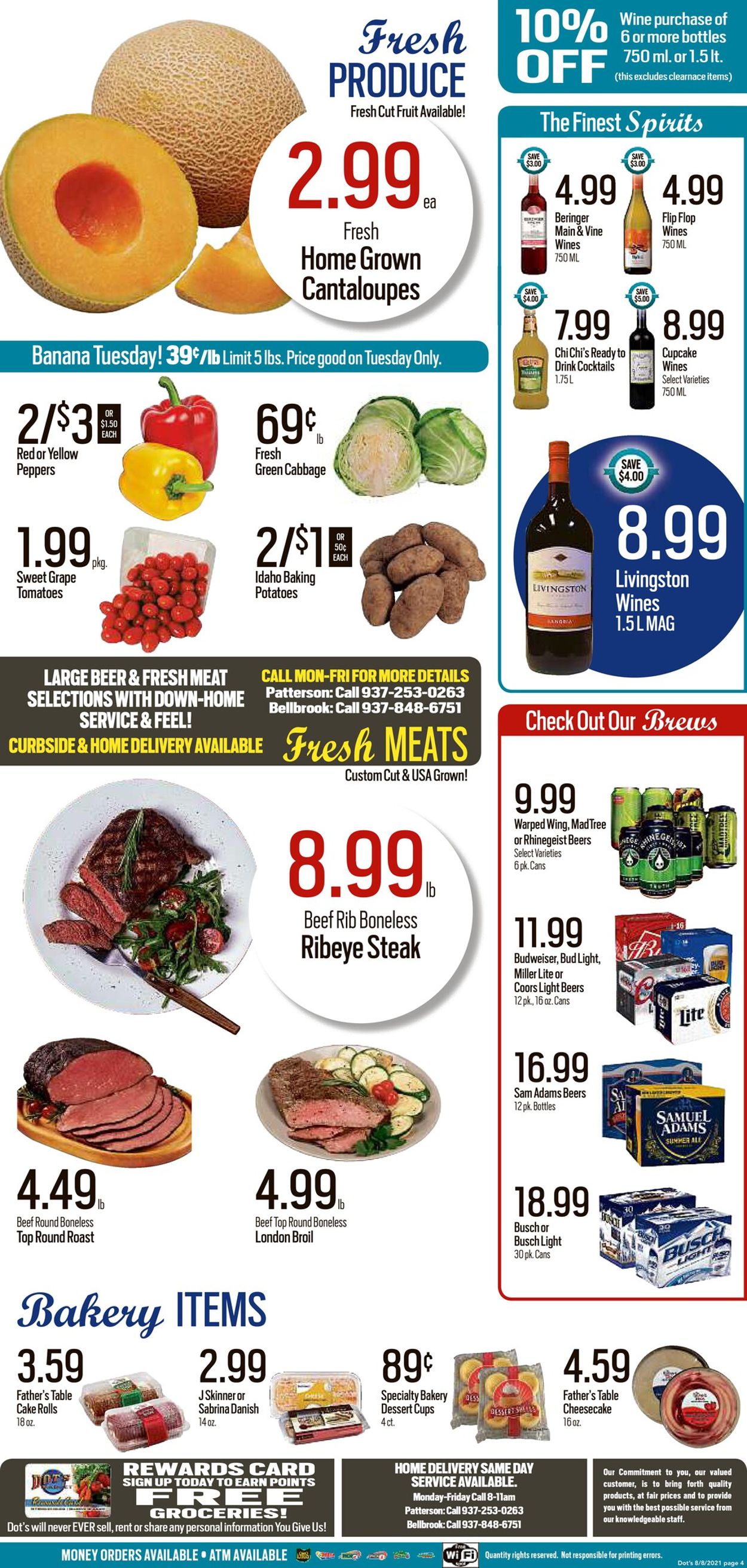 Dot's Market Ad from 08/09/2021