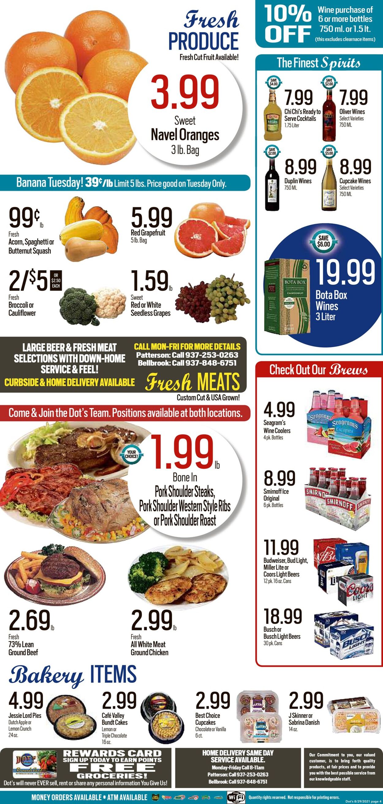 Dot's Market Ad from 08/30/2021