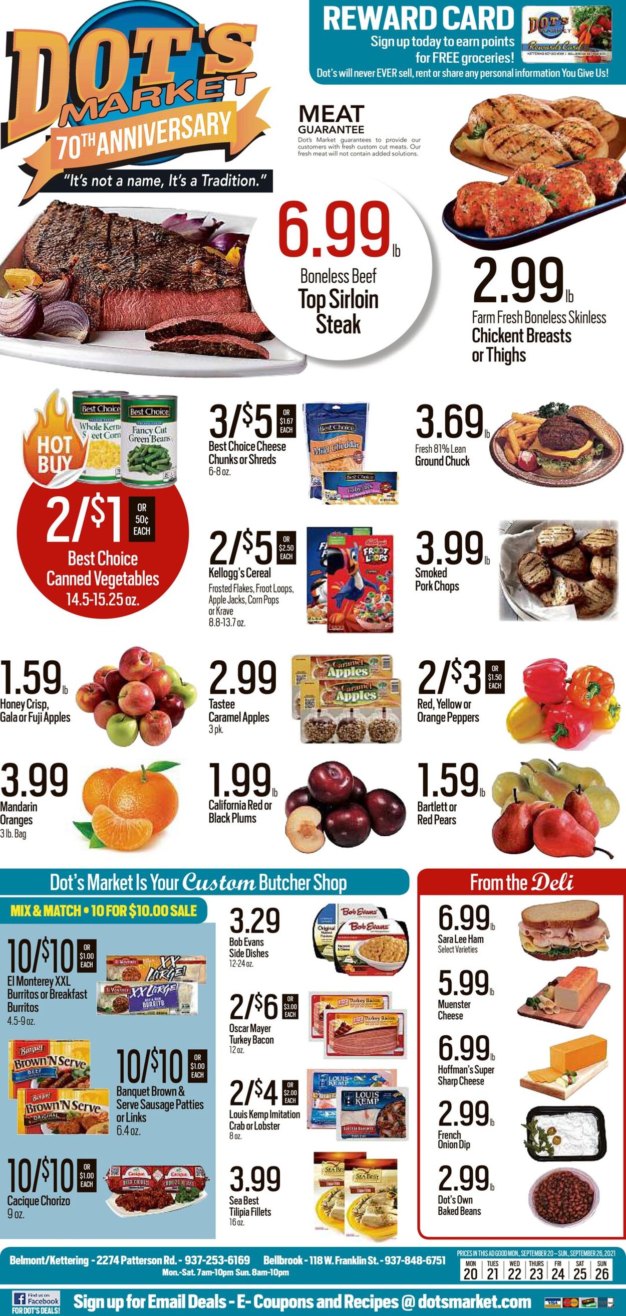 Dot's Market Ad from 09/20/2021