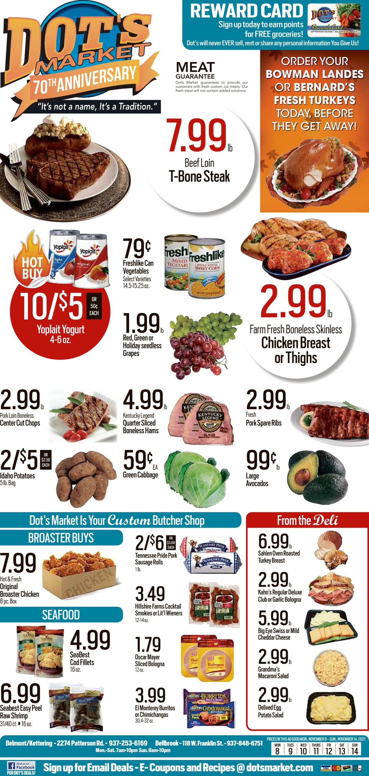 Dot's Market Ad from 11/08/2021