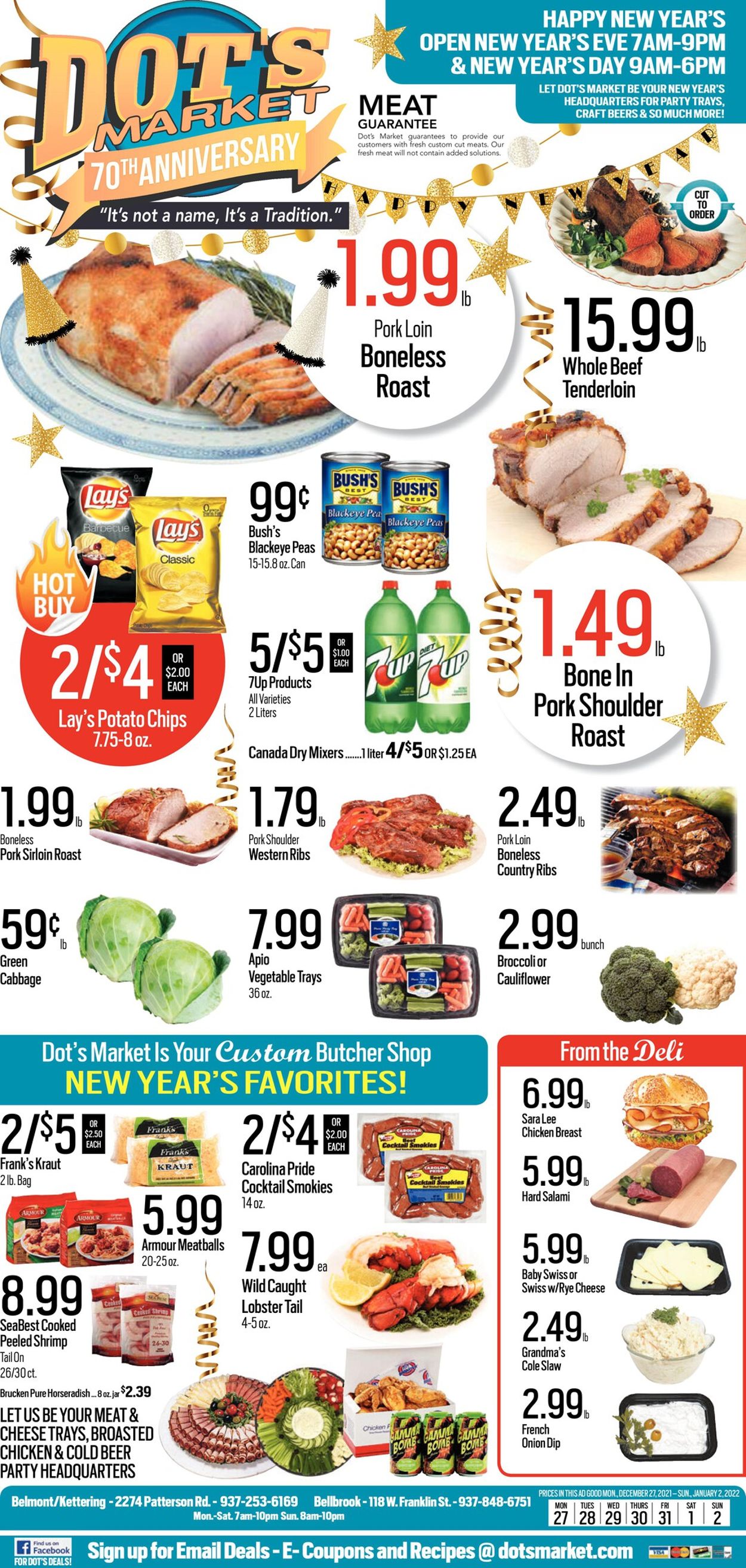 Dot's Market Ad from 12/27/2021