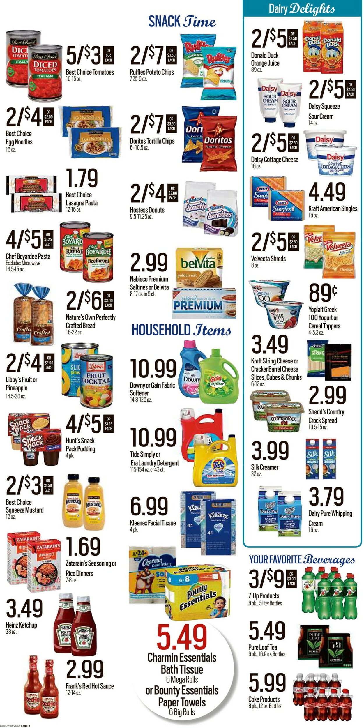 Dot's Market Ad from 09/19/2022