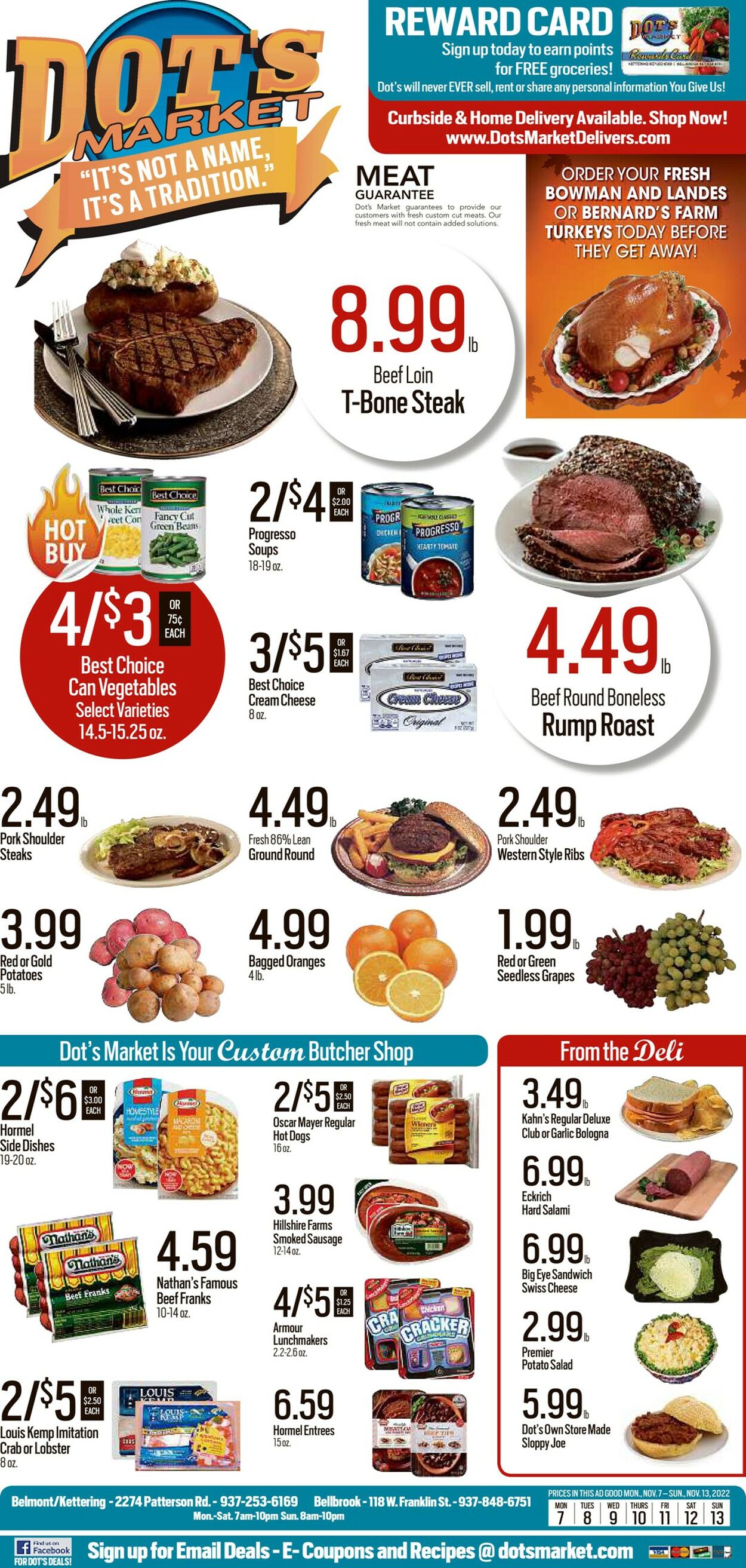 Dot's Market Ad from 11/07/2022