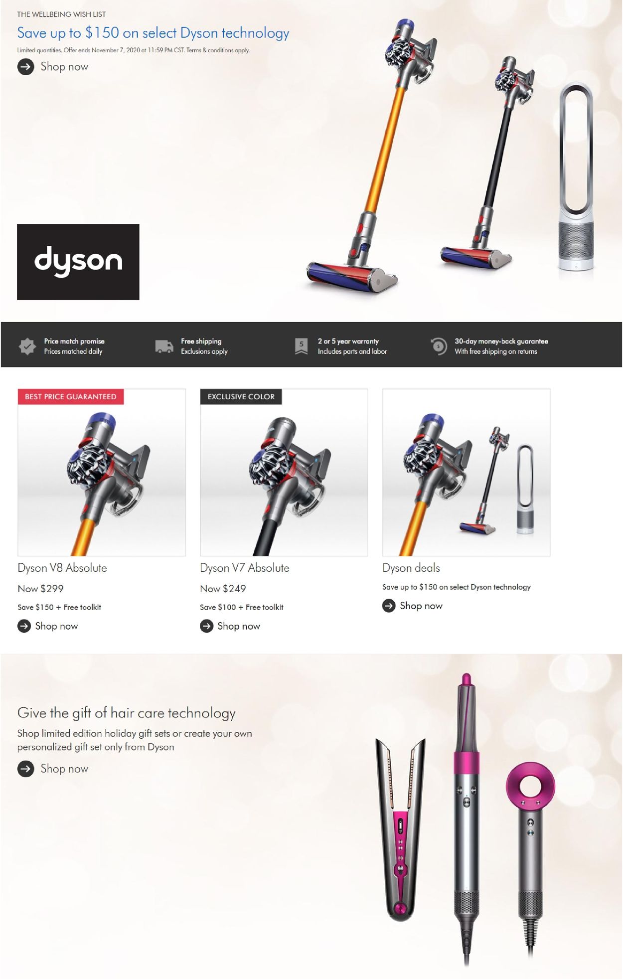 Dyson Ad from 11/05/2020