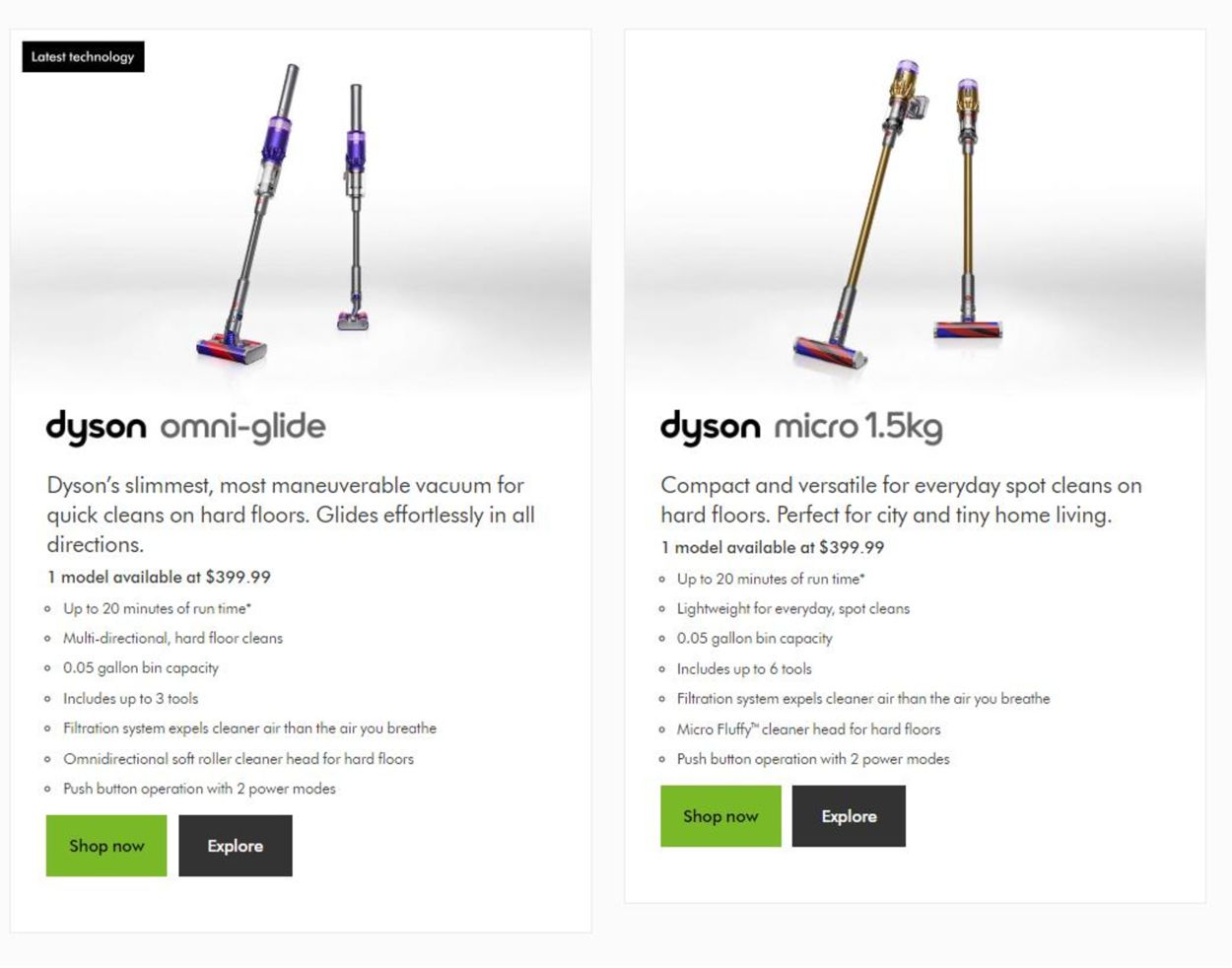 Dyson Ad from 11/16/2021