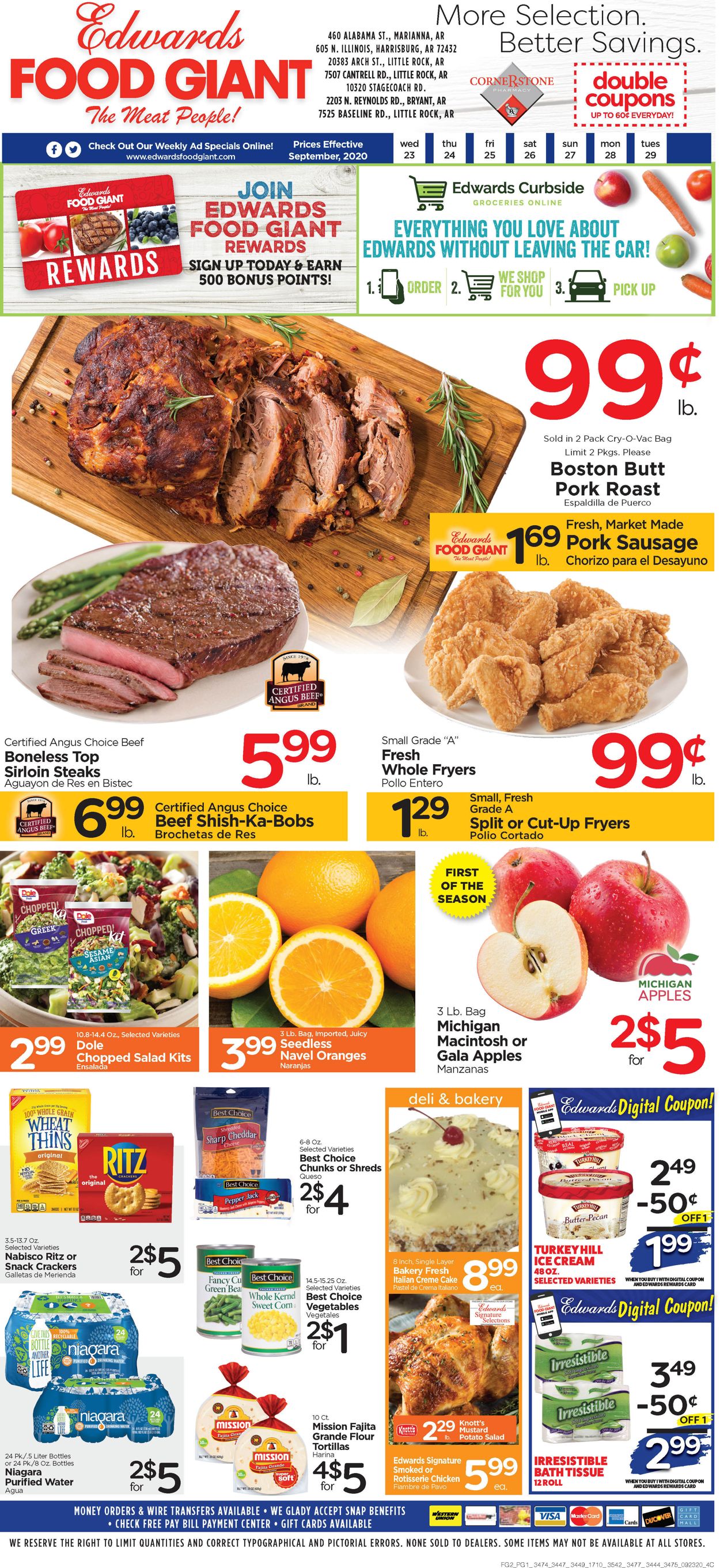 Edwards Food Giant Ad from 09/23/2020