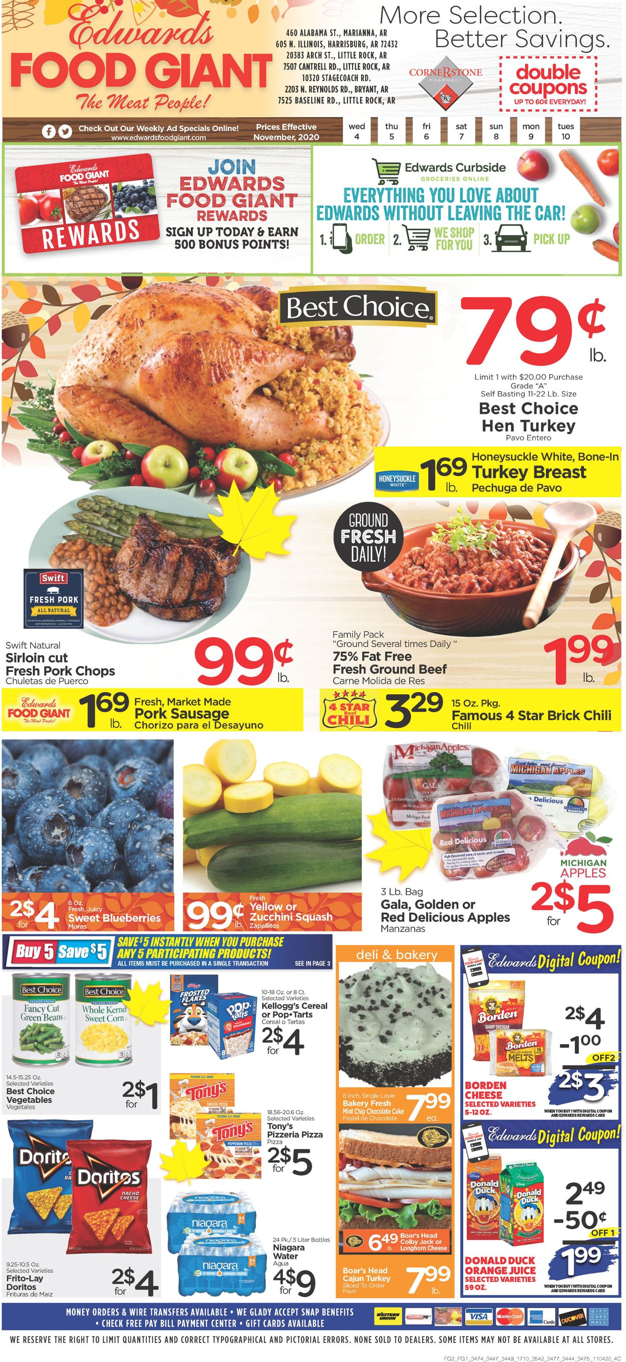 Edwards Food Giant Ad from 11/04/2020