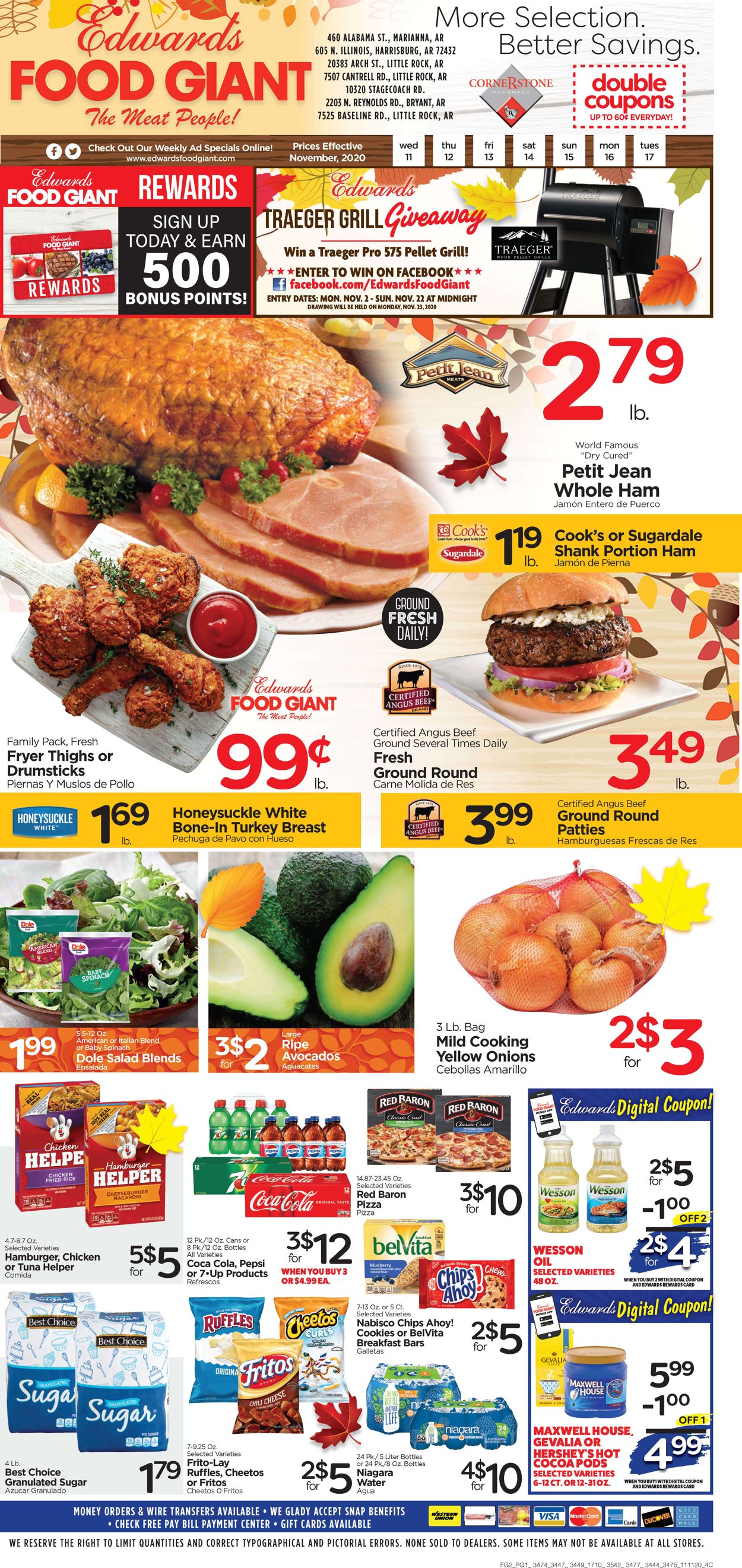 Edwards Food Giant Ad from 11/11/2020