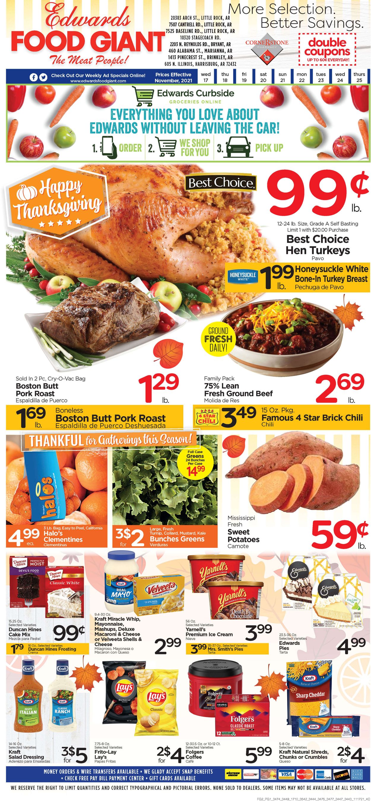 Edwards Food Giant Ad from 11/17/2021