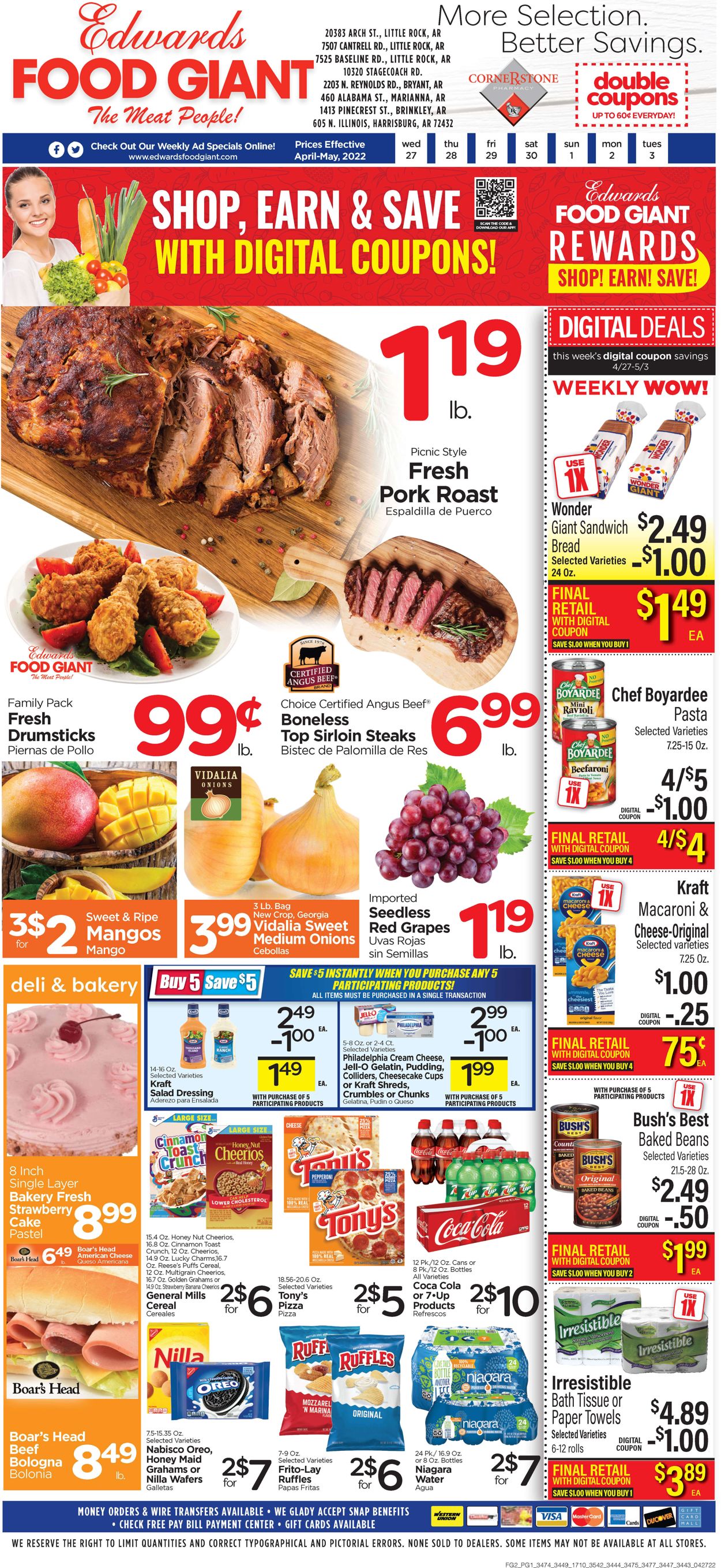 Edwards Food Giant Ad from 04/27/2022