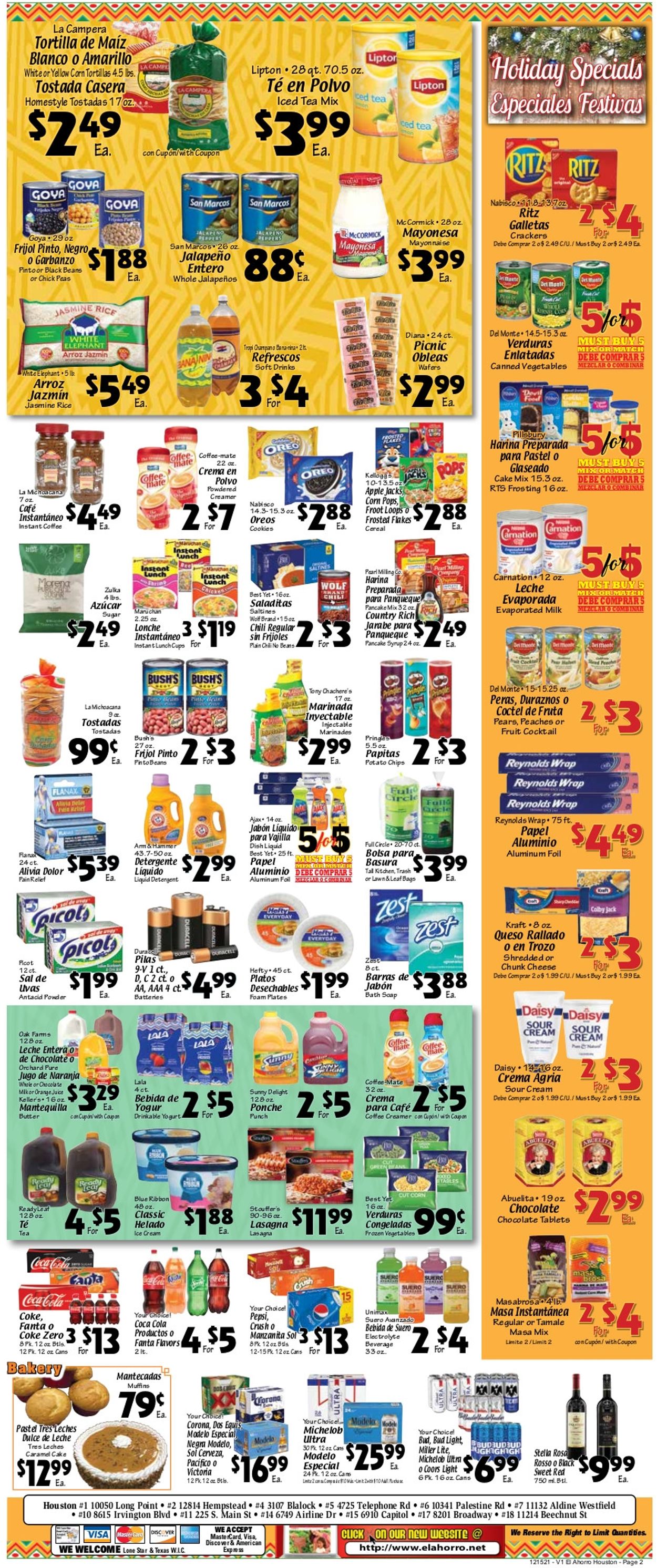 El Ahorro Supermarket Ad from 12/15/2021