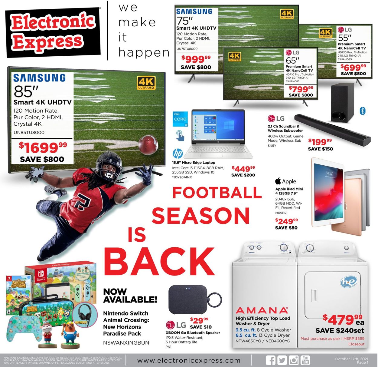 Electronic Express Ad from 10/17/2021