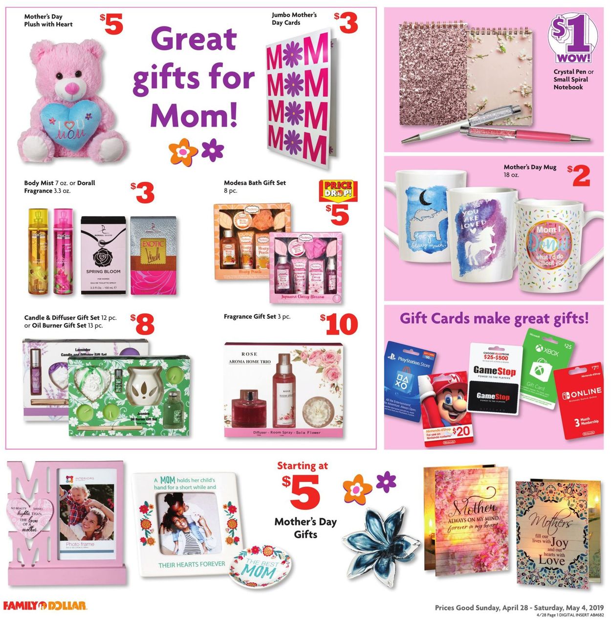 Family Dollar Ad from 04/28/2019