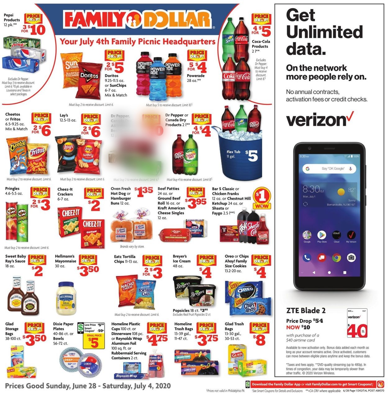 Family Dollar Ad from 06/28/2020