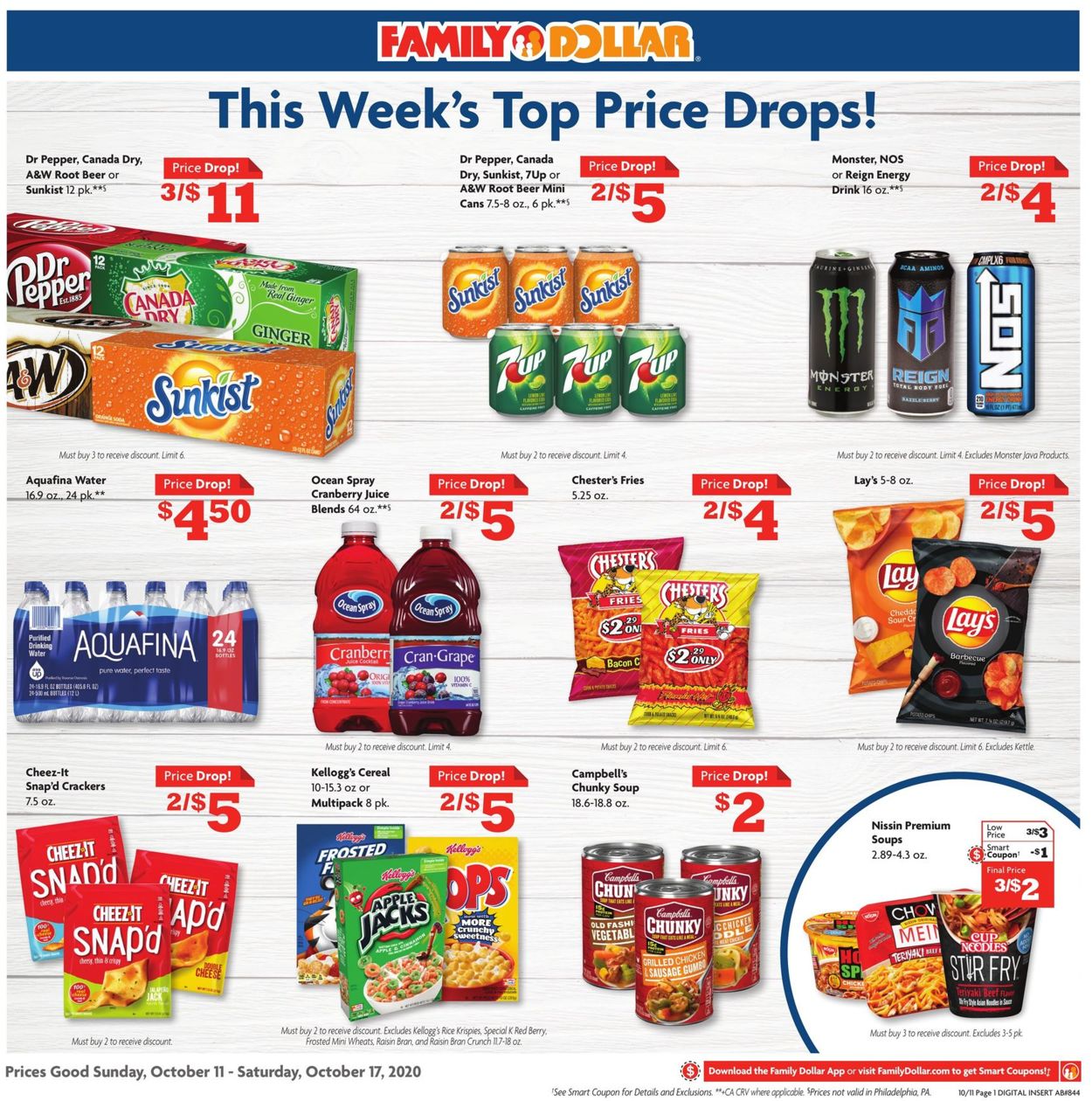 Family Dollar Ad from 10/11/2020