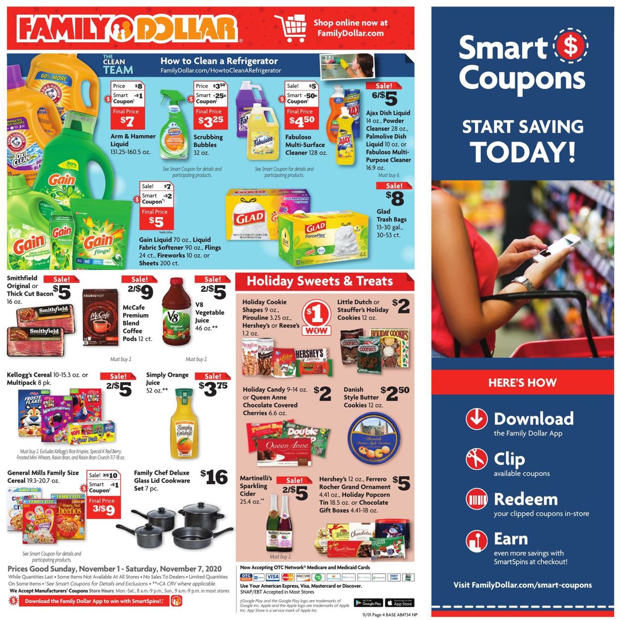 Family Dollar Ad from 11/01/2020