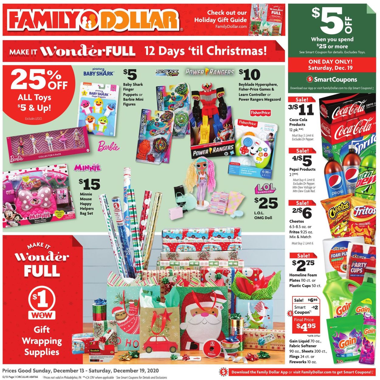 Family Dollar Ad from 12/13/2020