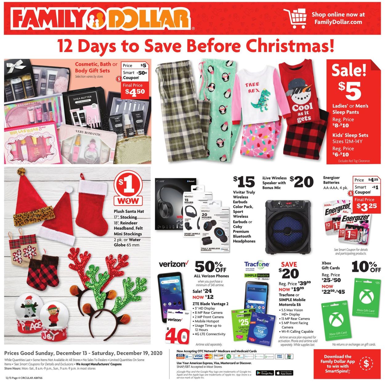Family Dollar Ad from 12/13/2020