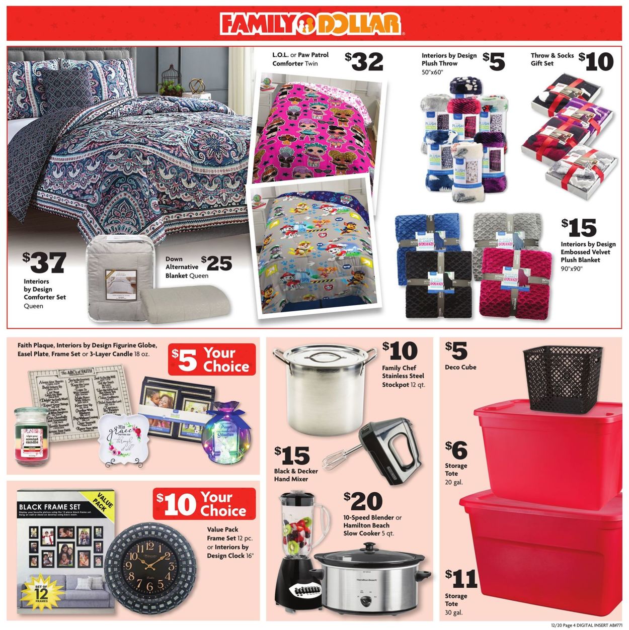 Family Dollar Ad from 12/20/2020