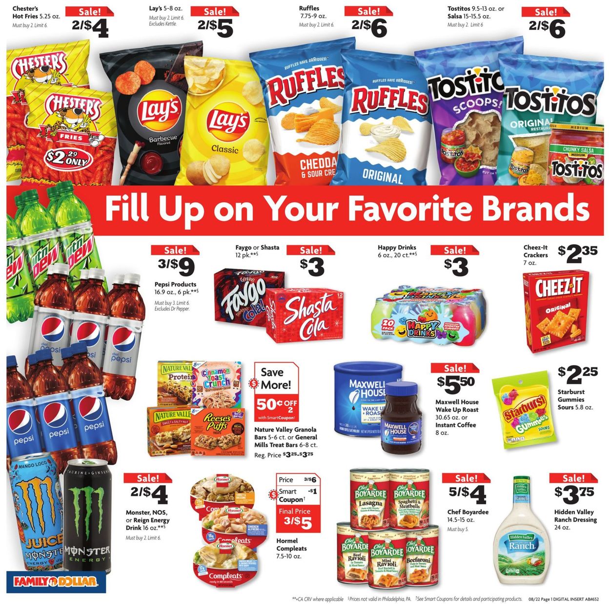 Family Dollar Ad from 08/22/2021