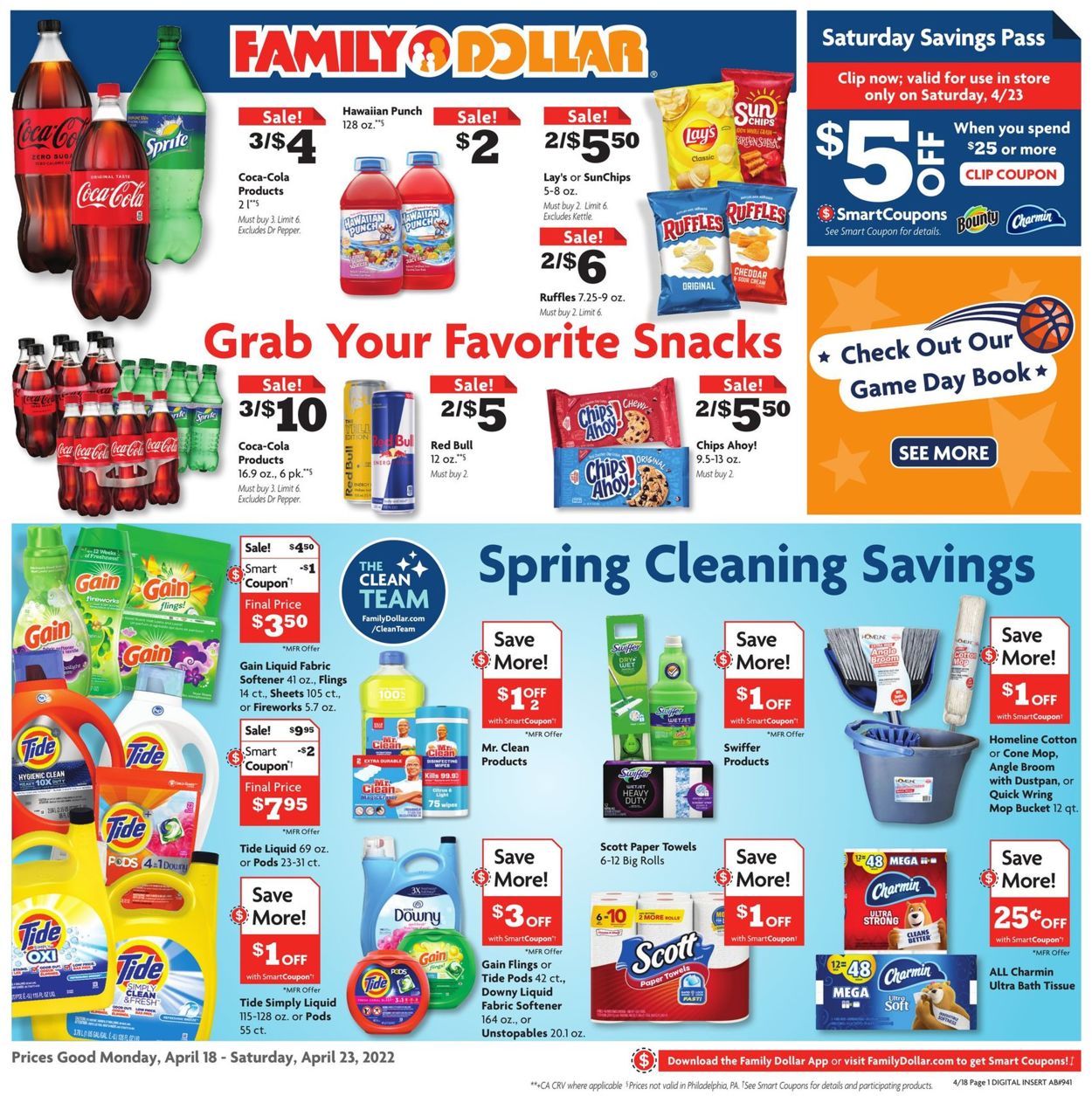 Family Dollar Ad from 04/18/2022