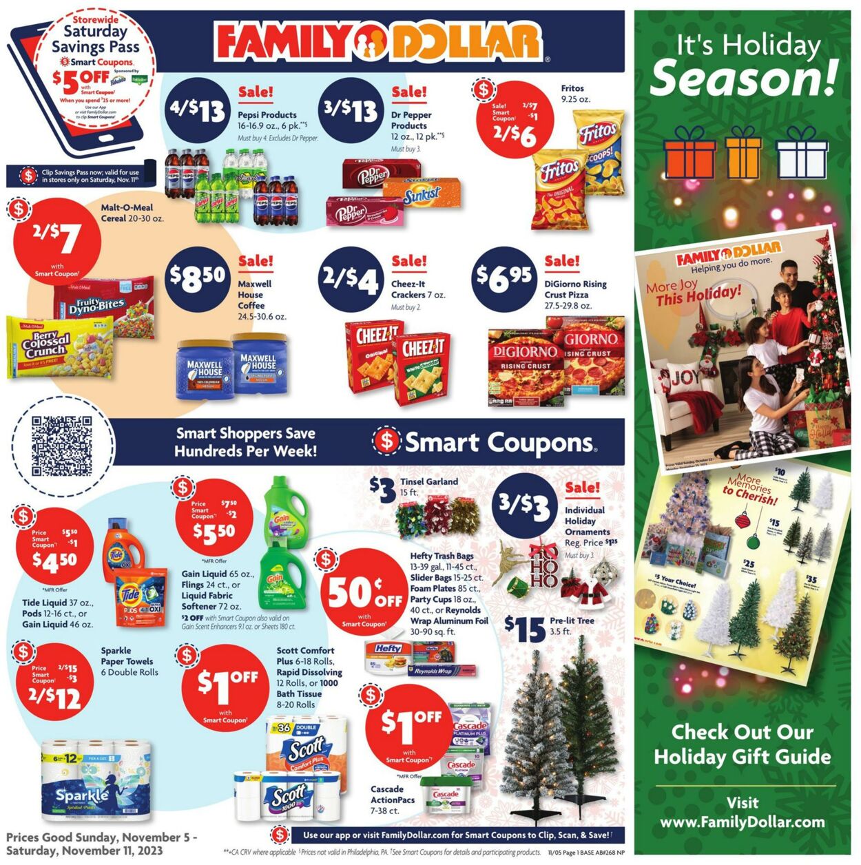 Family Dollar Ad from 11/05/2023