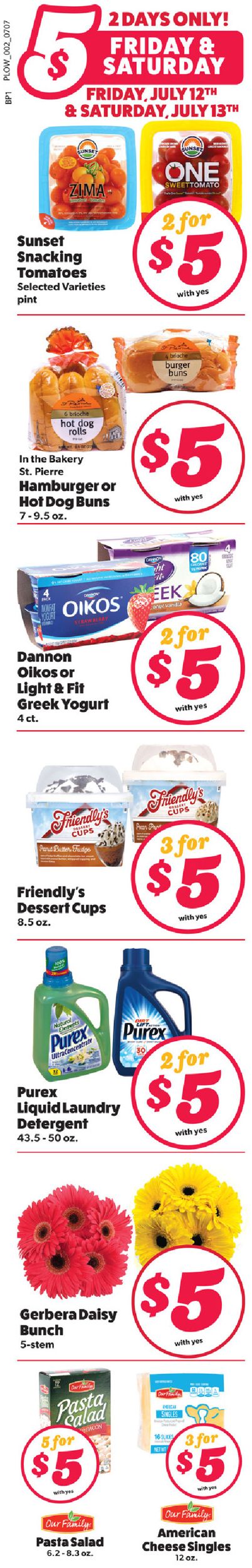 Family Fare Ad from 07/07/2019