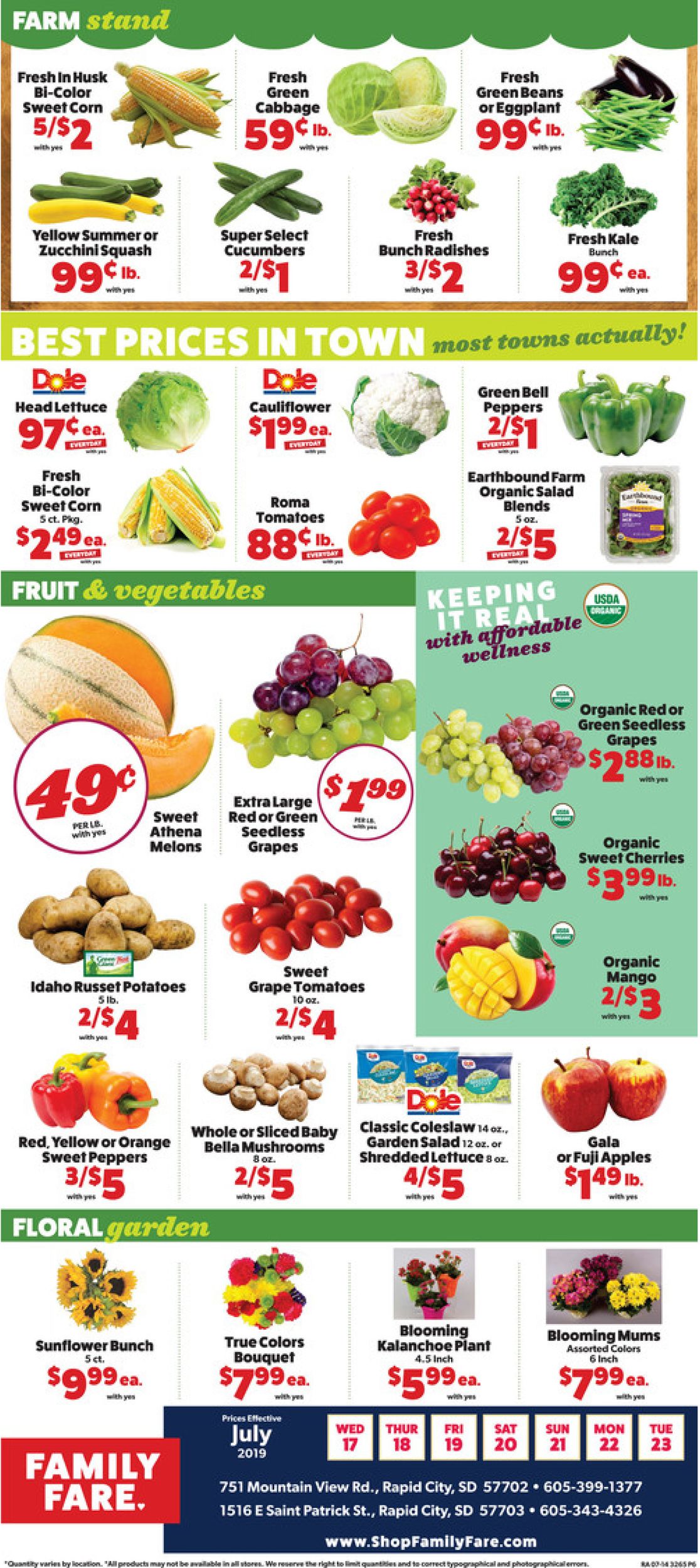 Family Fare Ad from 07/17/2019