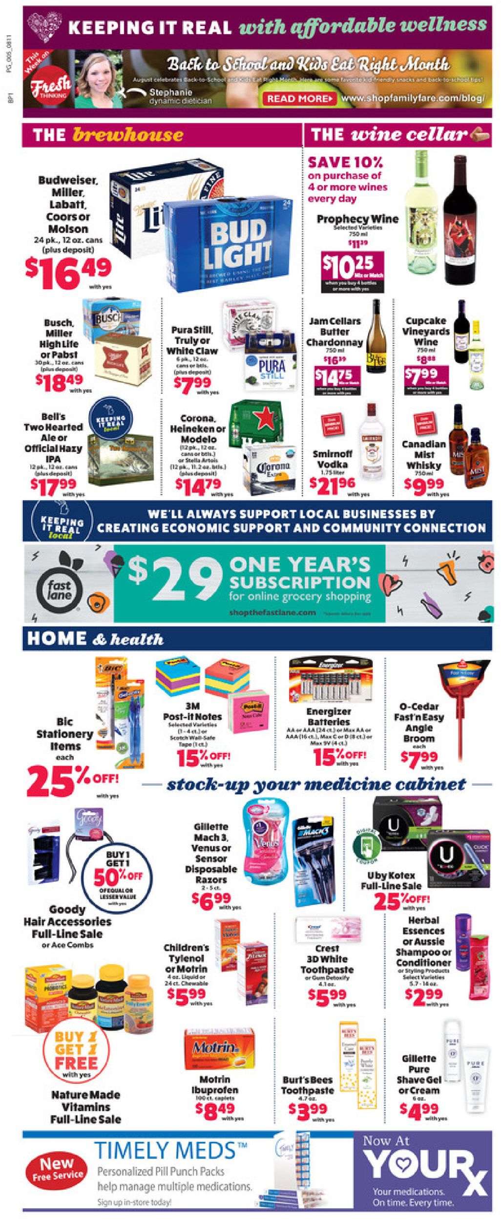 Family Fare Ad from 08/11/2019