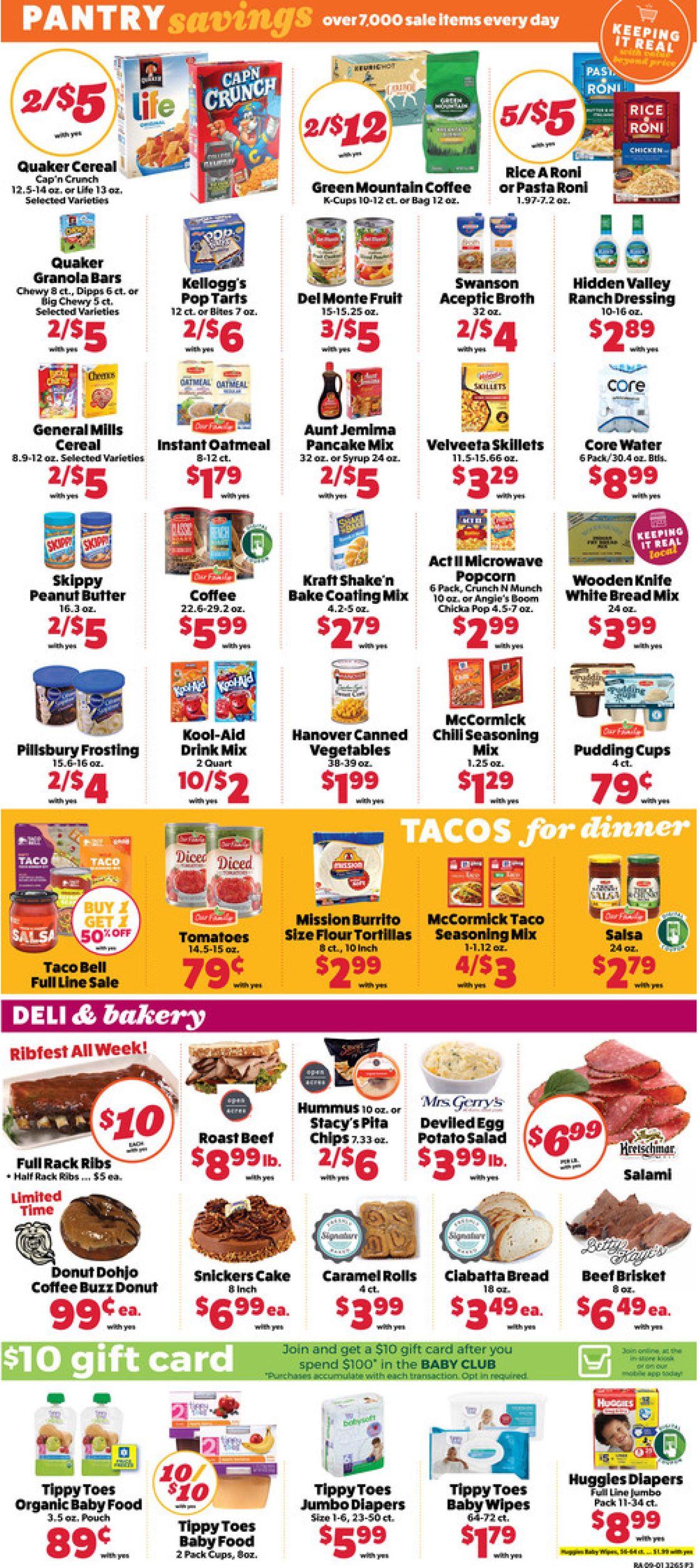 Family Fare Ad from 09/04/2019