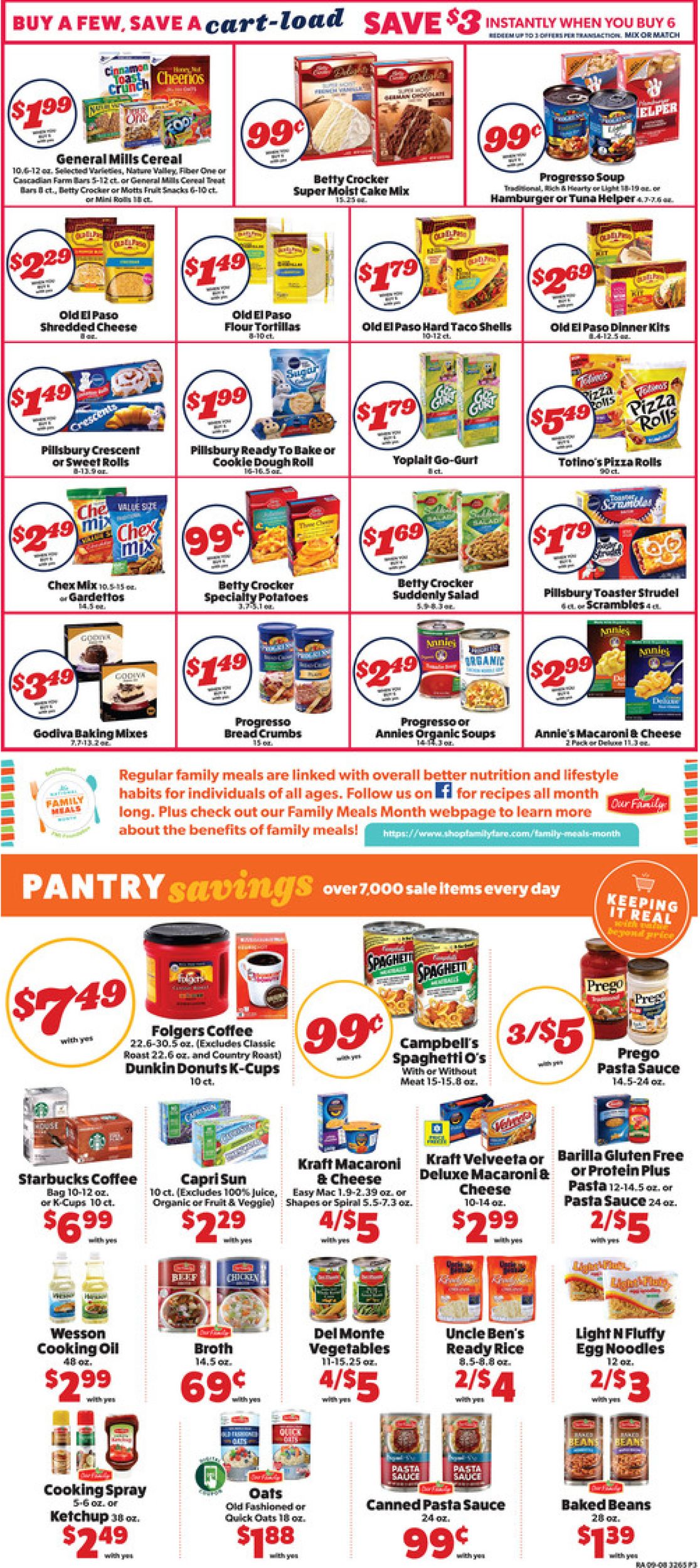 Family Fare Ad from 09/11/2019