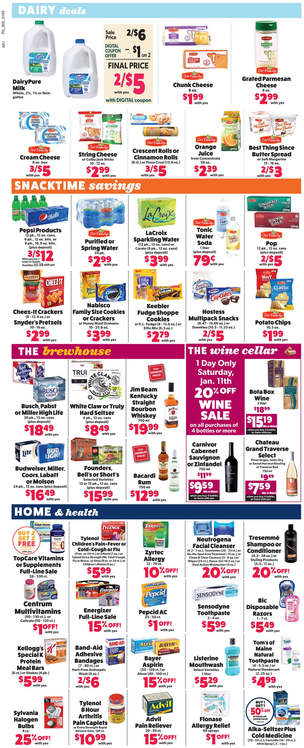Family Fare Ad from 01/05/2020