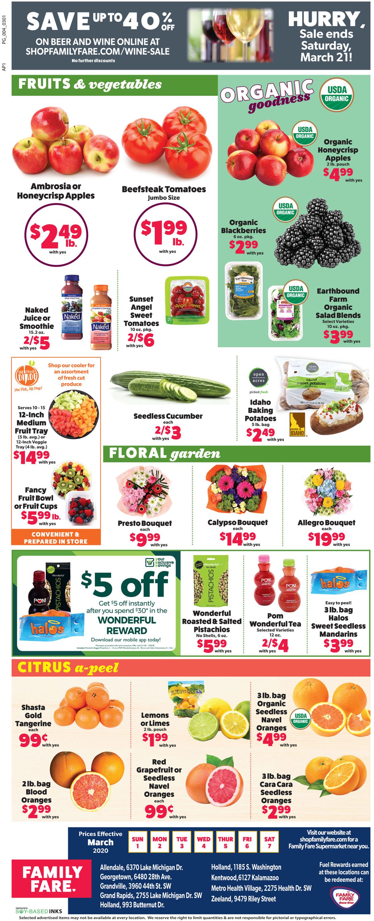 Family Fare Ad from 03/01/2020