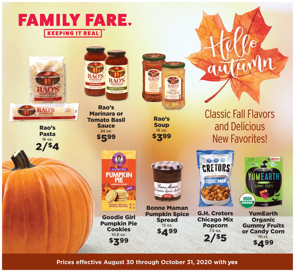 Family Fare Ad from 08/30/2020