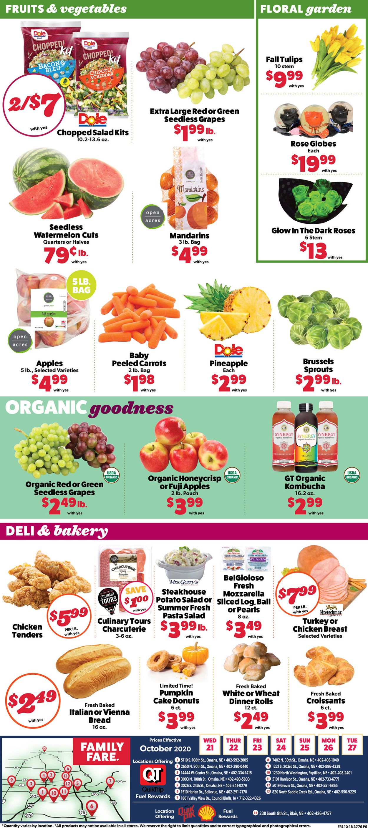 Family Fare Ad from 10/21/2020
