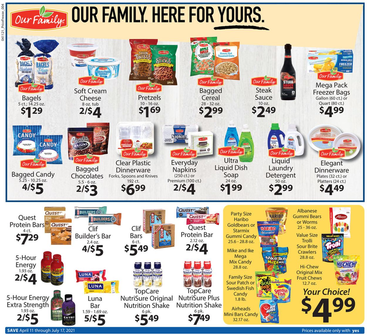 Family Fare Ad from 04/11/2021