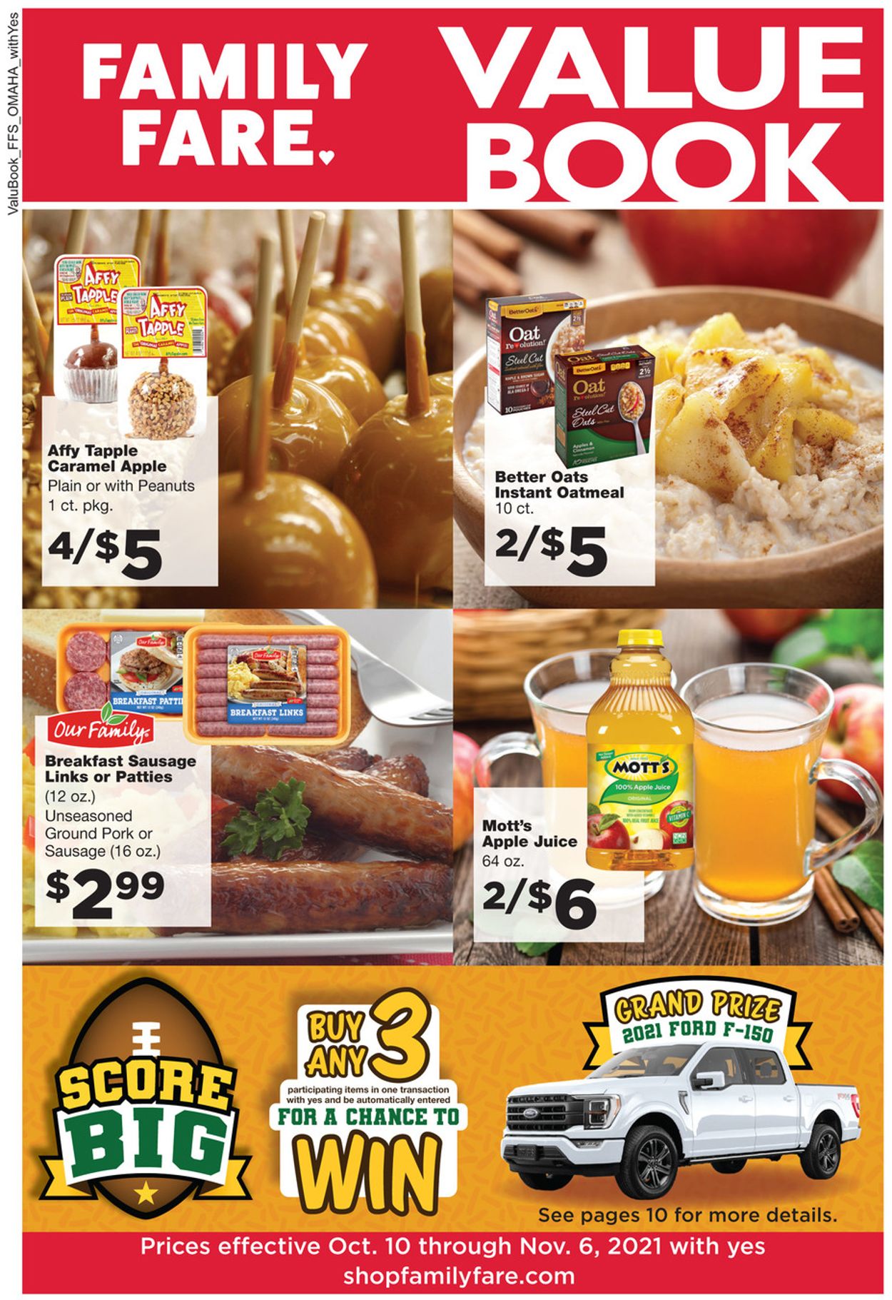 Family Fare Ad from 10/10/2021