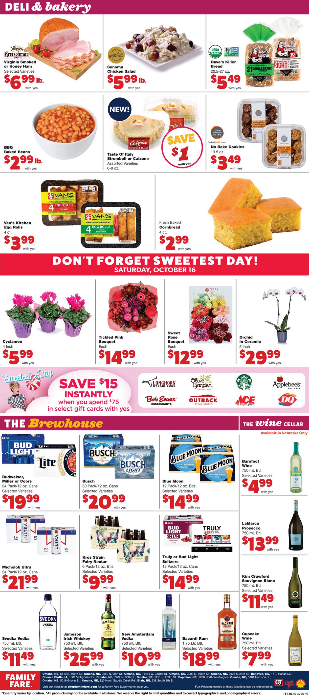 Family Fare Ad from 10/13/2021