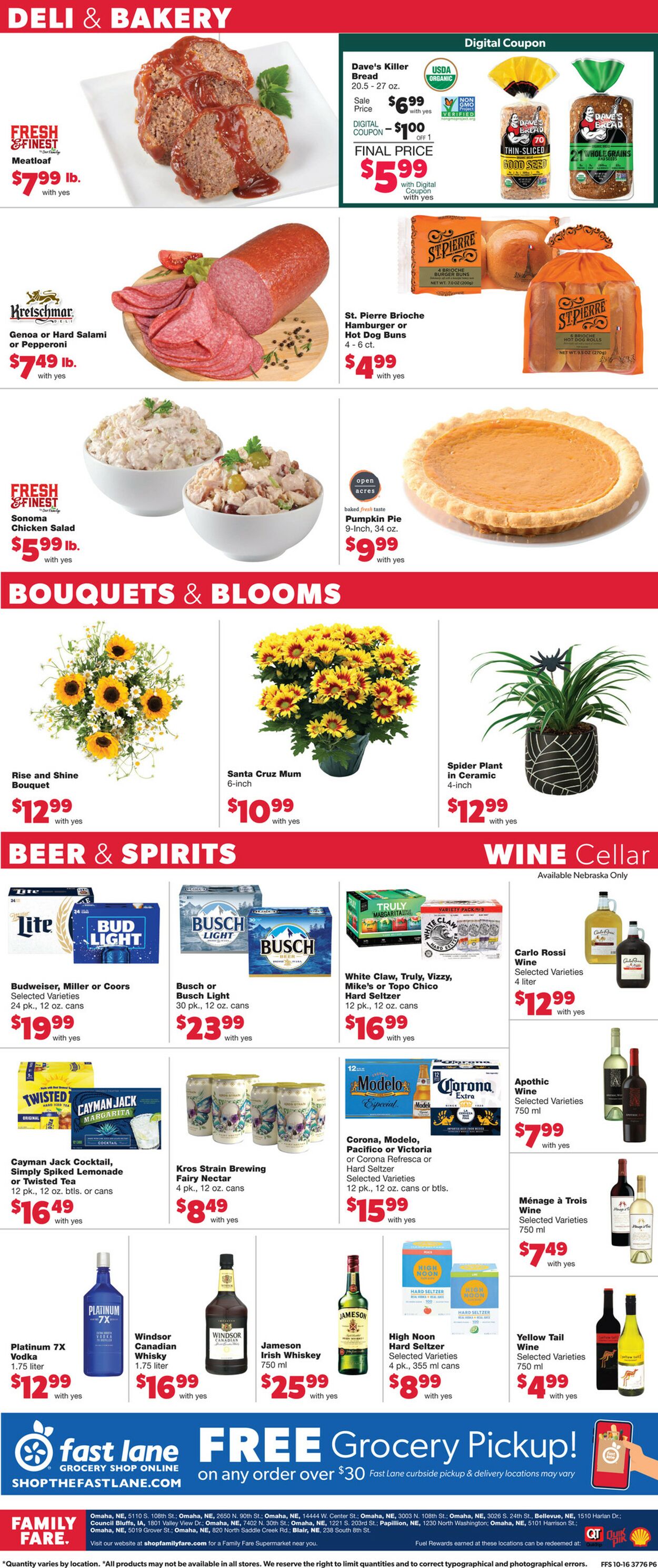 Family Fare Ad from 10/19/2022