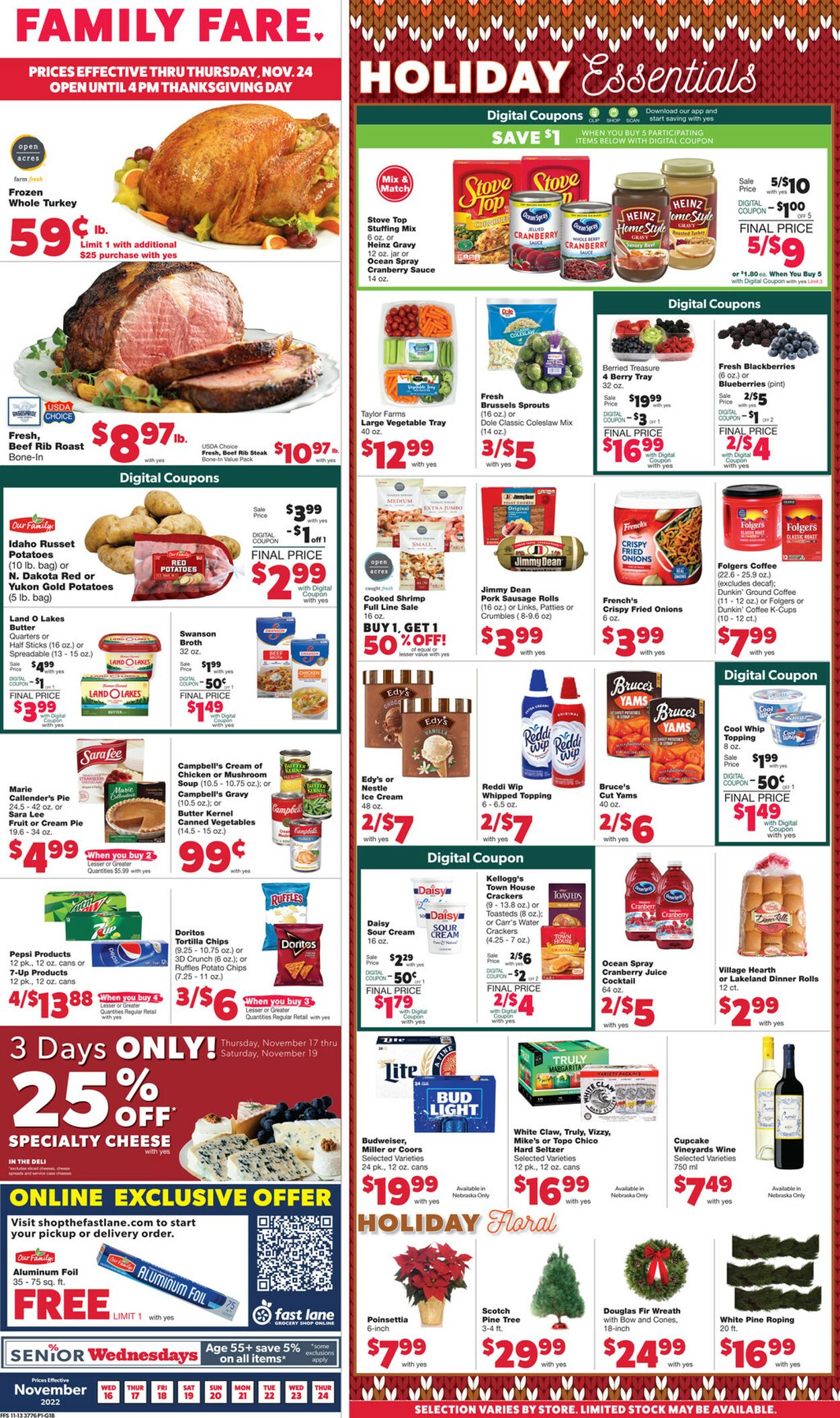 Family Fare Ad from 11/16/2022