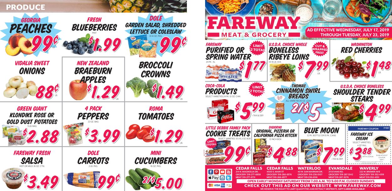 Fareway Ad from 07/17/2019