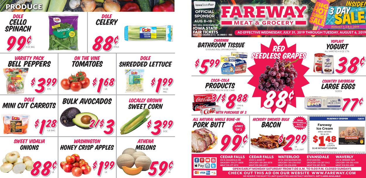 Fareway Ad from 07/31/2019