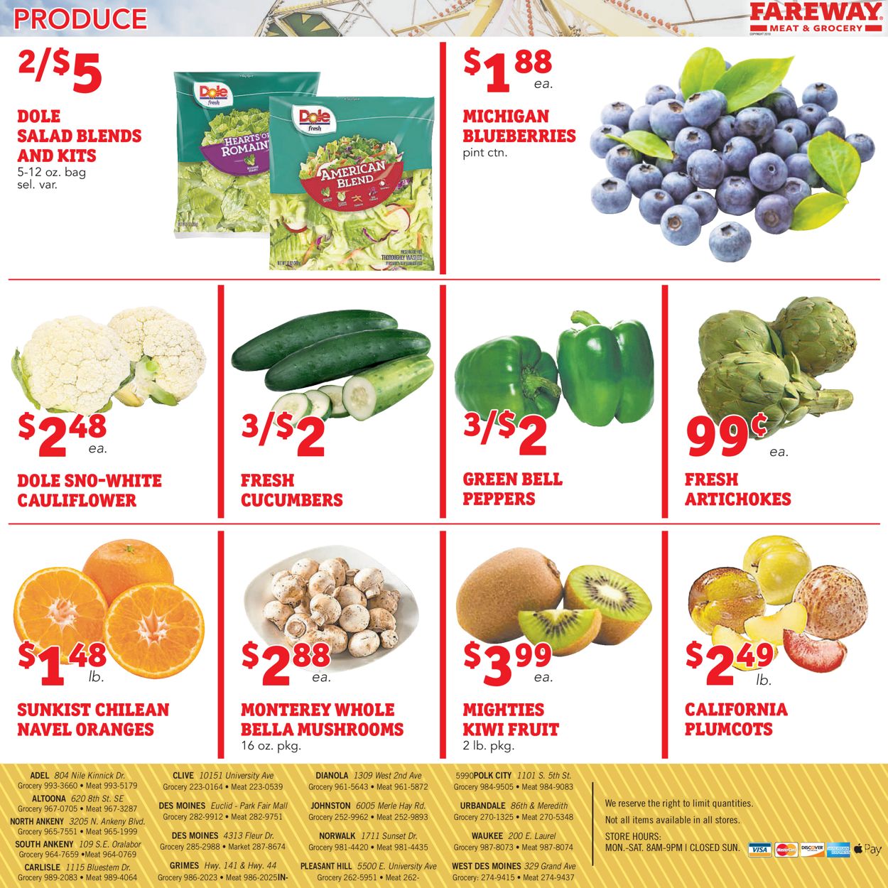 Fareway Ad from 08/13/2019