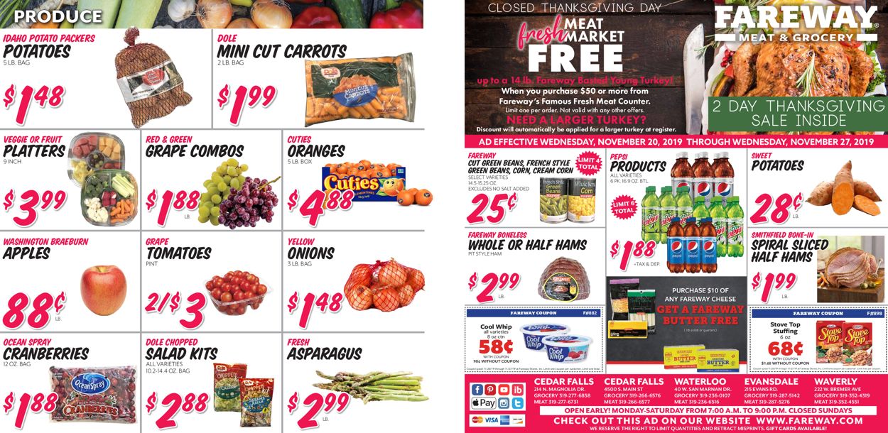 Fareway Ad from 11/20/2019