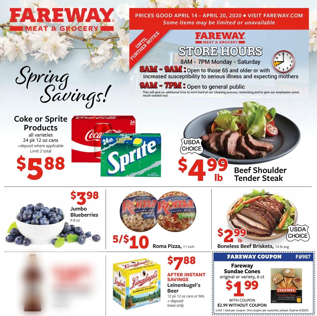 Fareway Ad from 04/14/2020