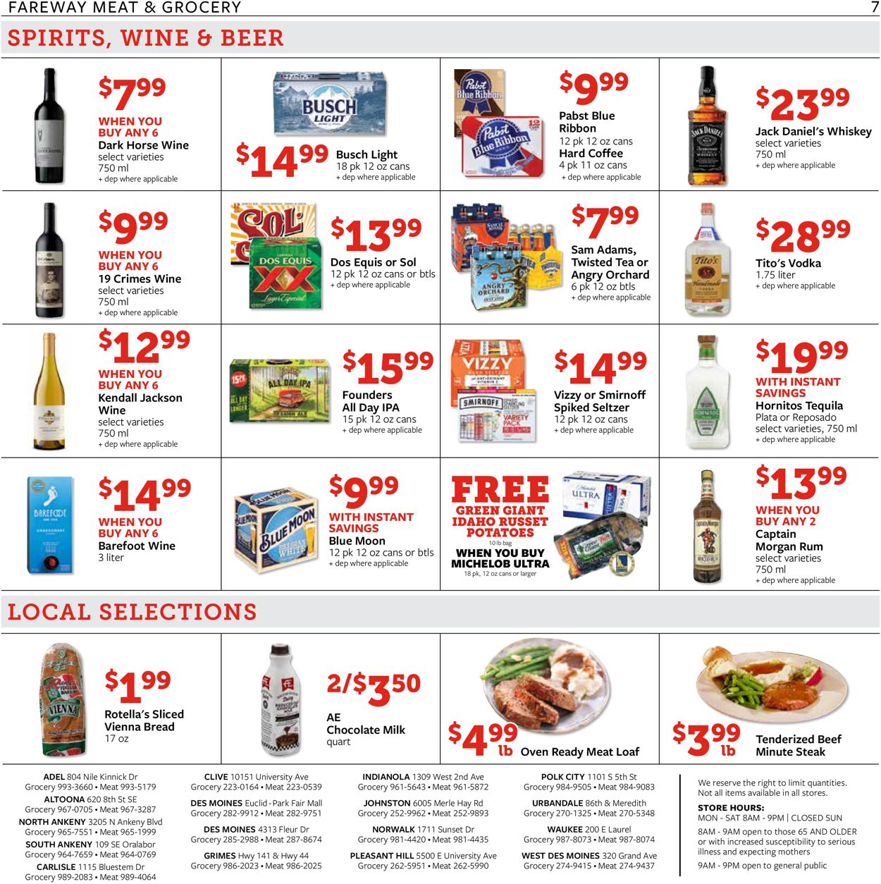 Fareway Ad from 10/13/2020