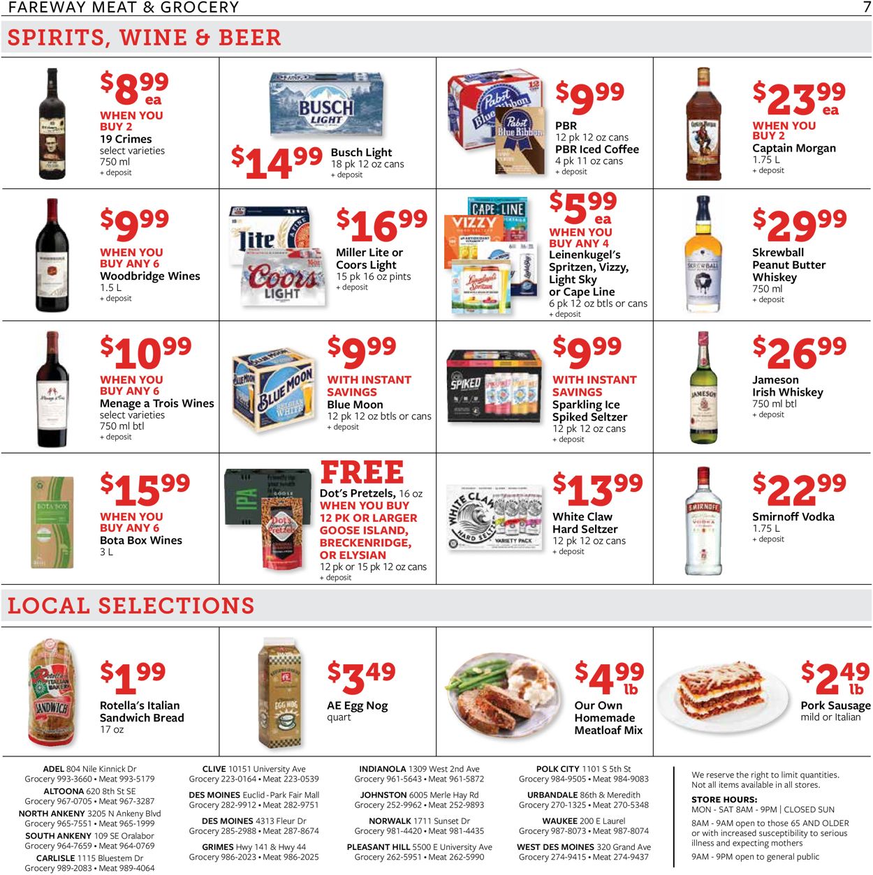 Fareway Ad from 10/27/2020