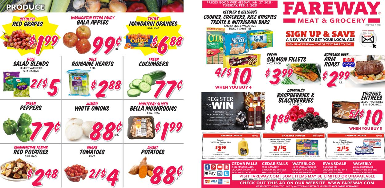 Fareway Ad from 01/27/2021